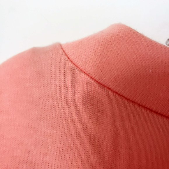 Linda Lori Women's Vintage Peach Floral Short Sleeve Top Blouse Tee Shirt - Picture 9 of 12